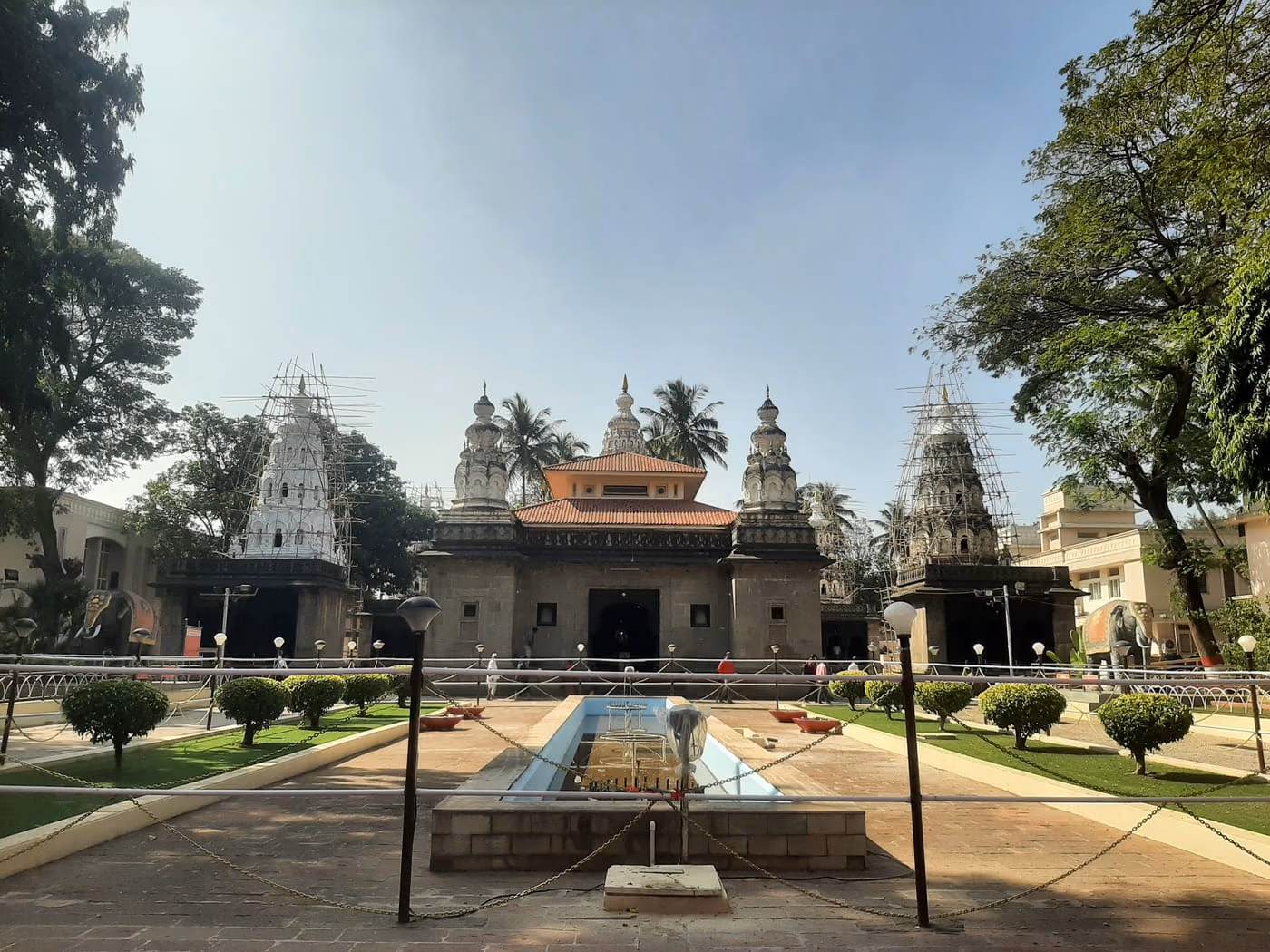 The Shri Ganapati Mandir in Sangli, a stone temple to Ganesha built by the Patwardhan rulers on the bank of the Krishna.